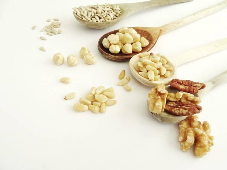 Fiber rich nuts and seeds